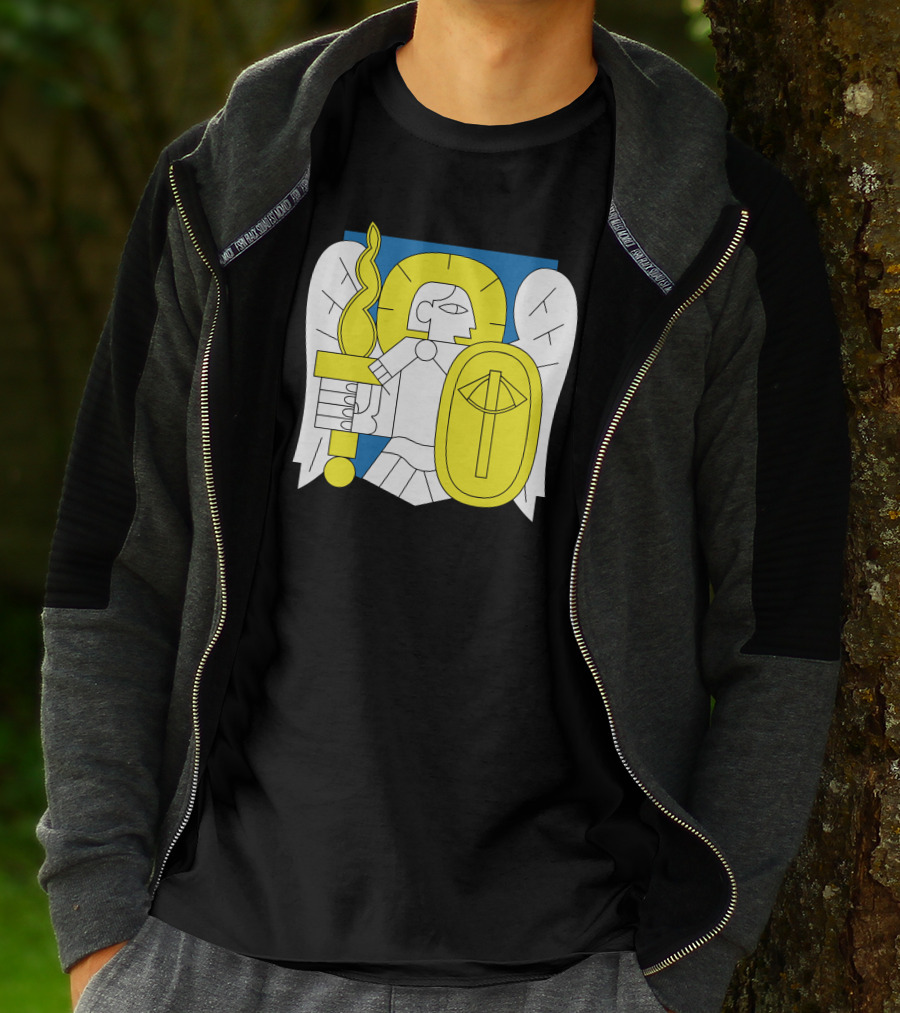Kyiv Archangel With Torch And Shield Iconic T-Shirt