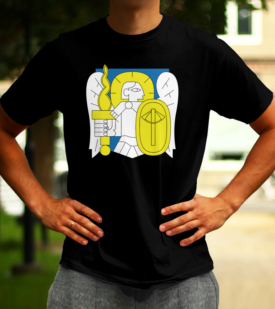 Kyiv Archangel With Torch And Shield Iconic T-Shirt