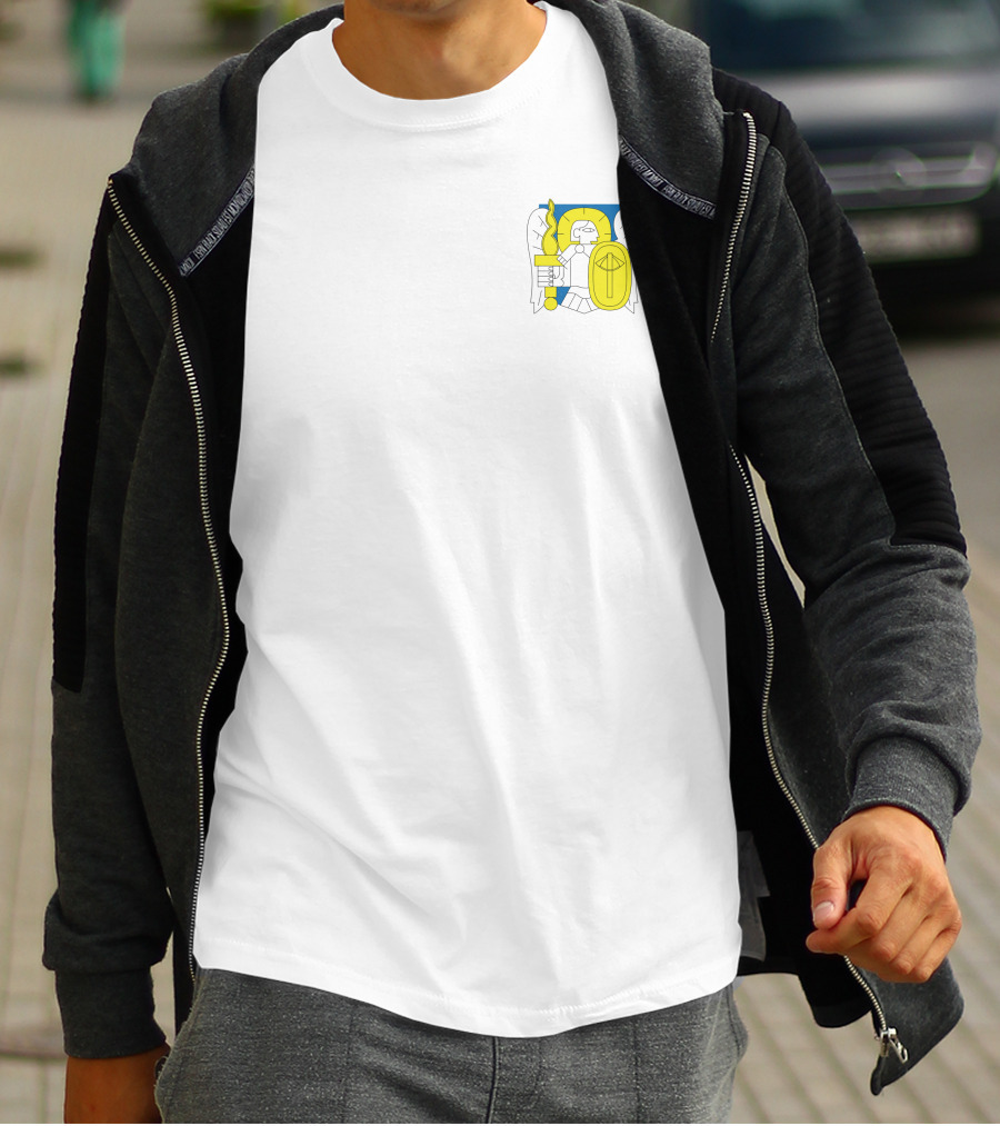 Kyiv Archangel St. Michael Emblem Blue Yellow T-Shirt