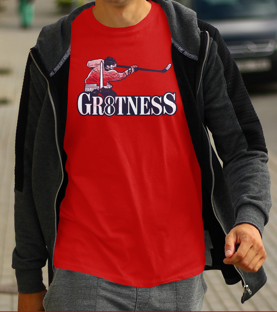 Gr8tness Ice Hockey Player Skating Action T-Shirt