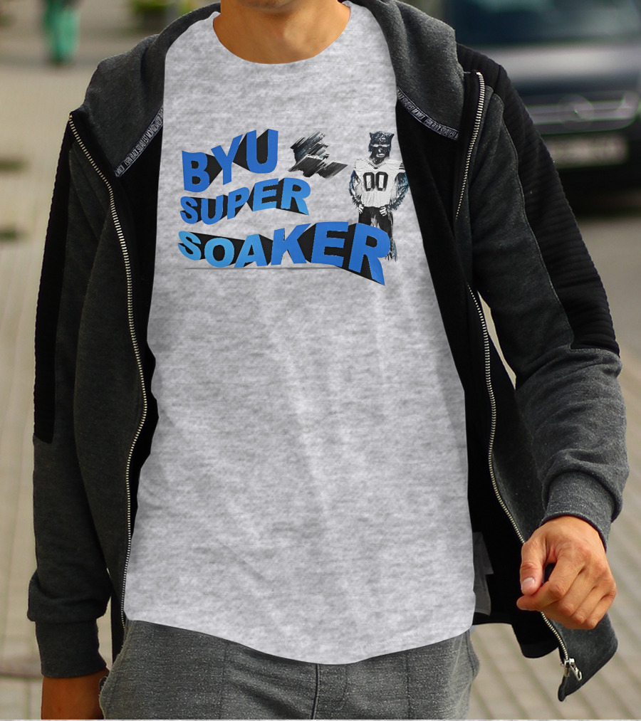 BYU Super Soaker Wildcat Jersey 00 Blue Motion T-Shirt