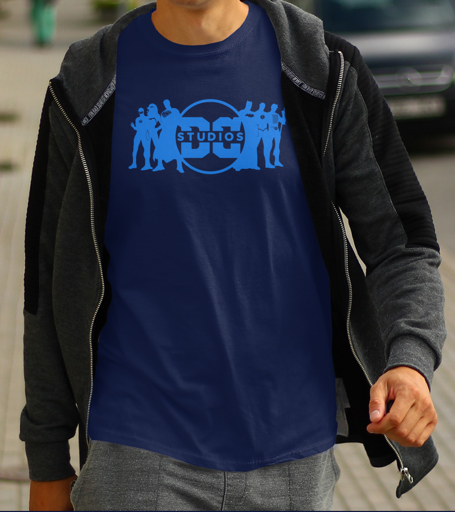 DC Studios Superheroes Silhouettes Logo Iconic Characters T-Shirt