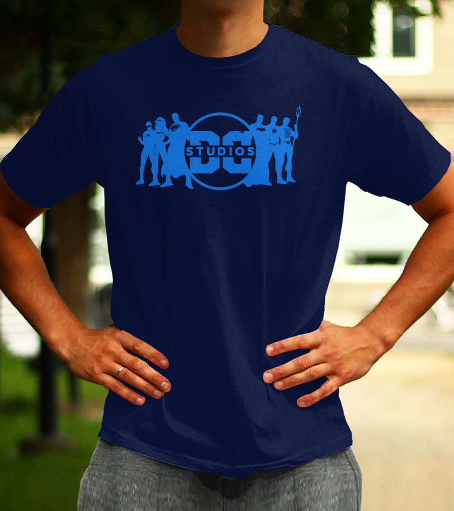 DC Studios Superheroes Silhouettes Logo Iconic Characters T-Shirt