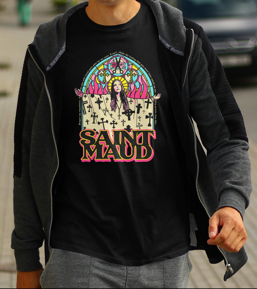Saint Maud Never Waste Your Pain Stained Glass Crosses T-Shirt
