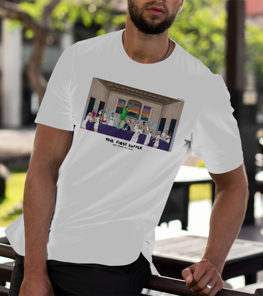 The First Supper After Football Came Home Art By David Squires T-Shirt