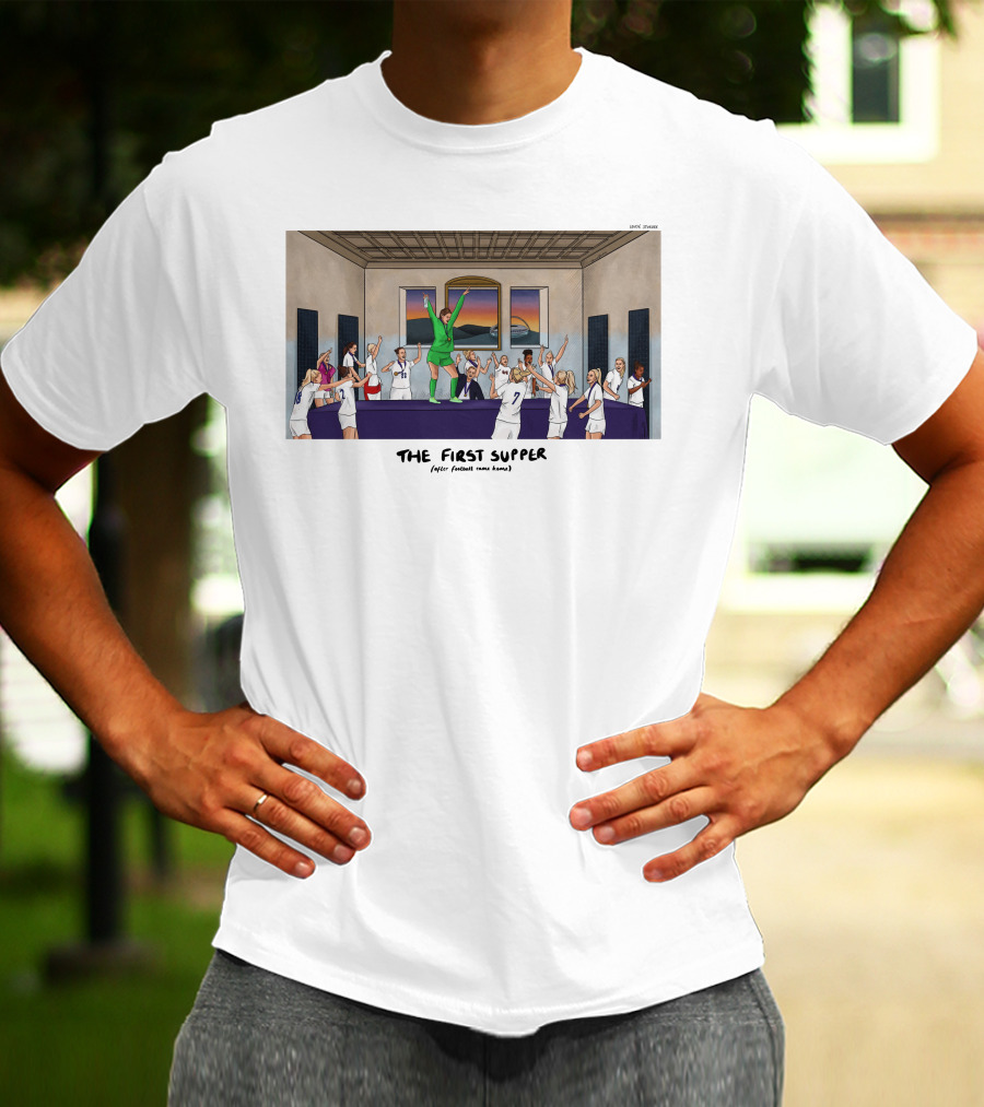 The First Supper After Football Came Home Art By David Squires T-Shirt