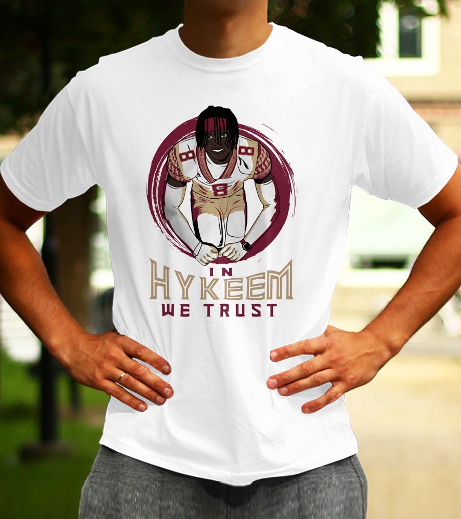 In Hykeem We Trust Football Player Number 8 T-Shirt