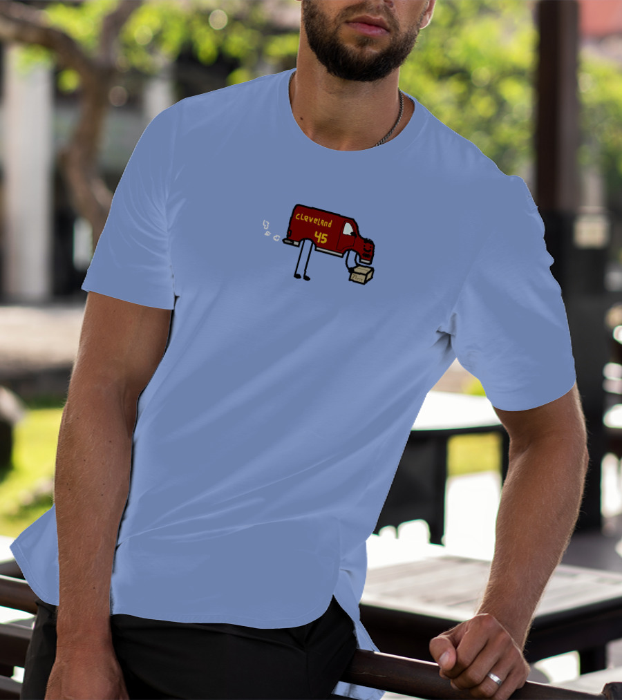 Cleveland 45 Delivery Van Basketball Legend Donovan Mitchell 71 Points T-Shirt