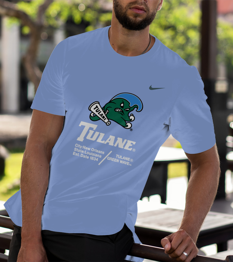 Tulane Green Wave New Orleans Louisiana Est 1834 T-Shirt