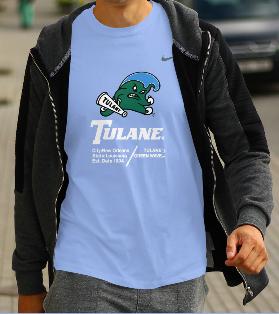 Tulane Green Wave New Orleans Louisiana Est 1834 T-Shirt