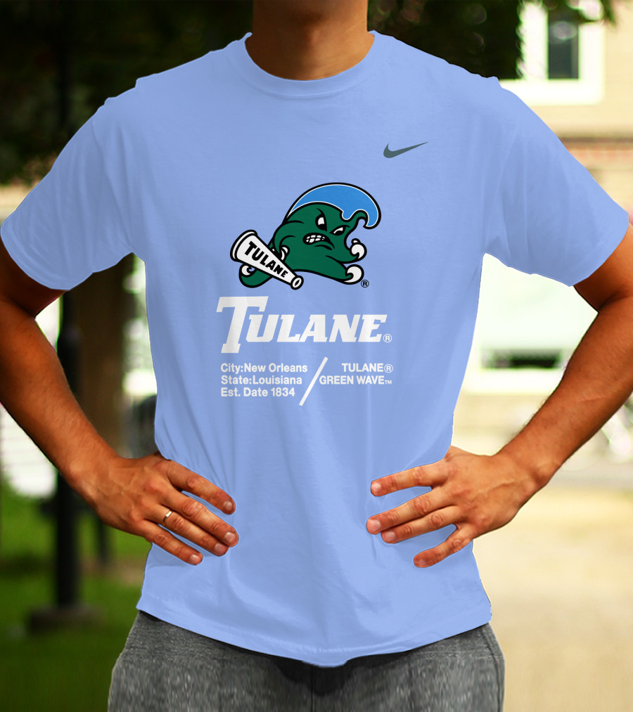 Tulane Green Wave New Orleans Louisiana Est 1834 T-Shirt