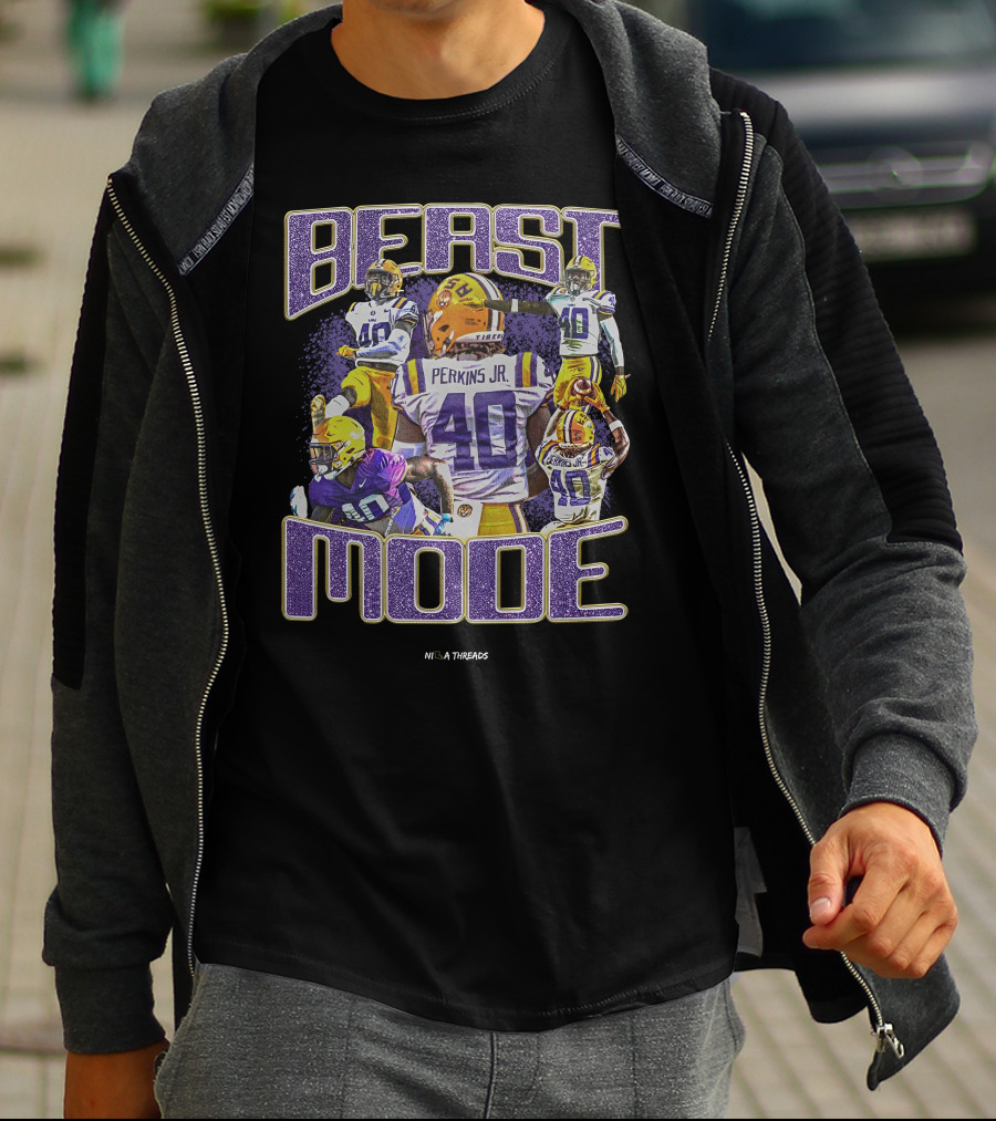 Nila Threads Perkins Jr Beast Mode 40 Football Player Highlights T-Shirt