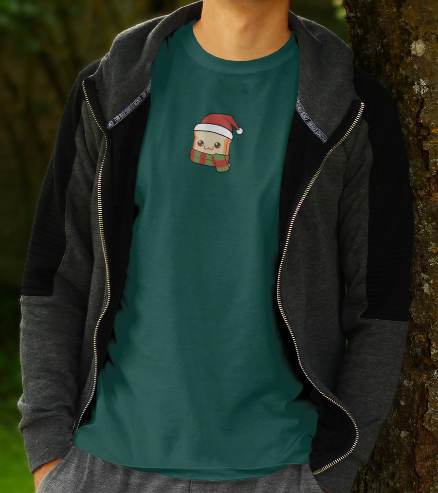 Friendship Bread Shop Christmas Bread Santa Hat And Scarf T-Shirt