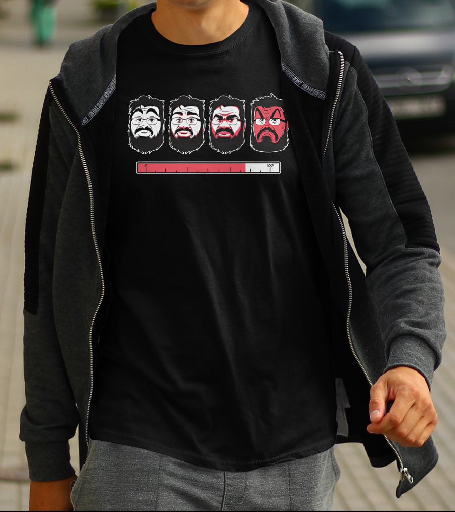 Oneyplays Merch Angry Cali Corey Emotion Meter Faces T-Shirt