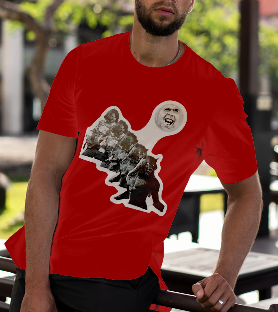 Hilarious Meme Jeffrey Wolf Transformation Full Moon Face Reaction T-Shirt