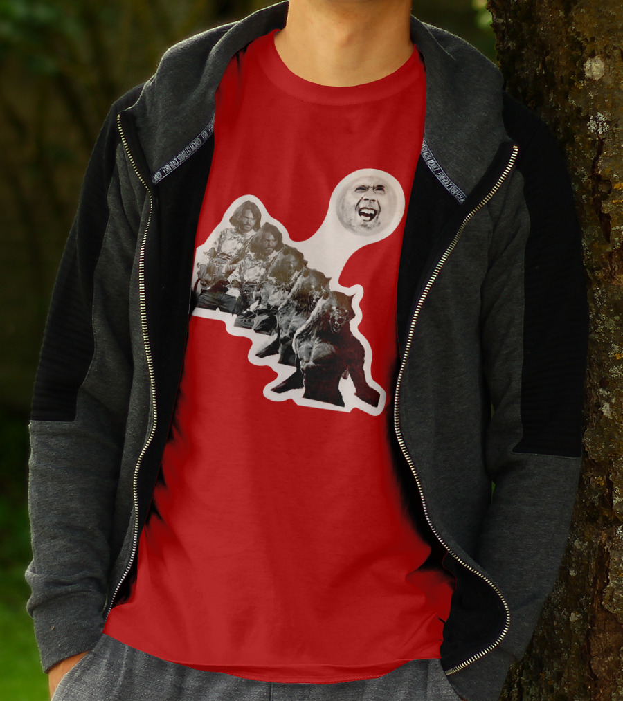 Hilarious Meme Jeffrey Wolf Transformation Full Moon Face Reaction T-Shirt