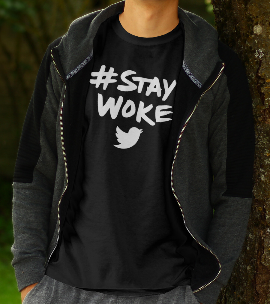 Stay Woke Twitter Bird Logo Elon Musk T-Shirt
