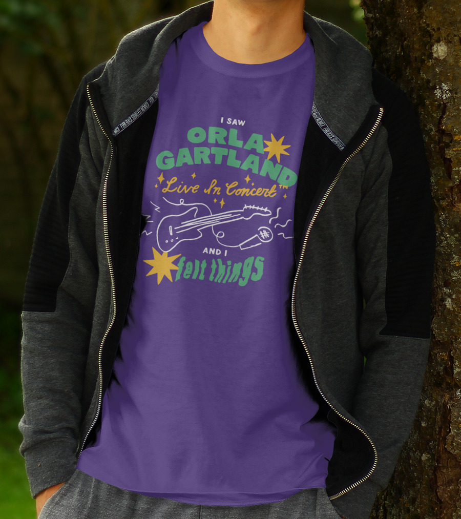 I Saw Orla Gartland Live In Concert And I Felt Things Guitar Microphone Stars T-Shirt