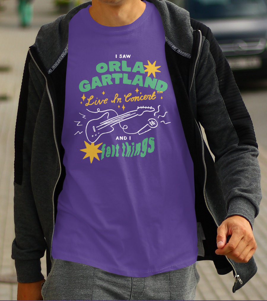 I Saw Orla Gartland Live In Concert And I Felt Things Guitar Microphone Stars T-Shirt