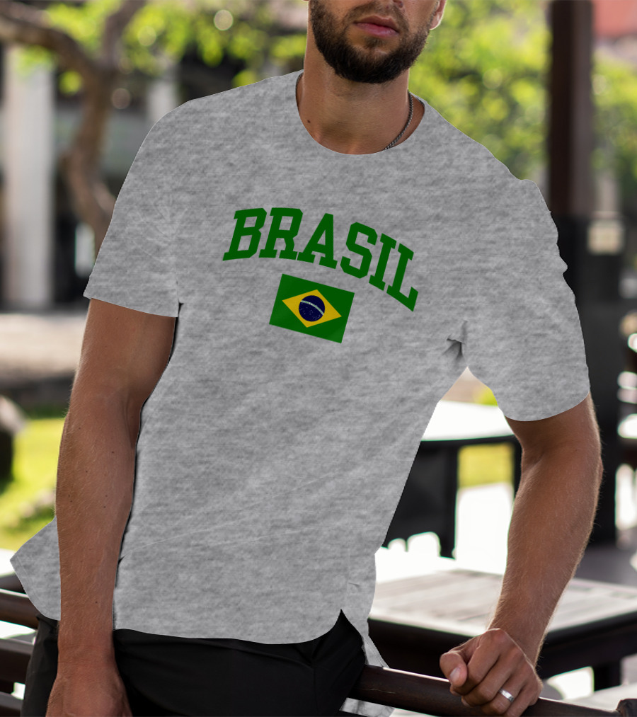Nowunitedmusic Josh Beauchamp Brasil Flag Wearing T-Shirt
