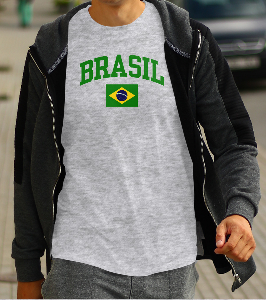 Nowunitedmusic Josh Beauchamp Brasil Flag Wearing T-Shirt