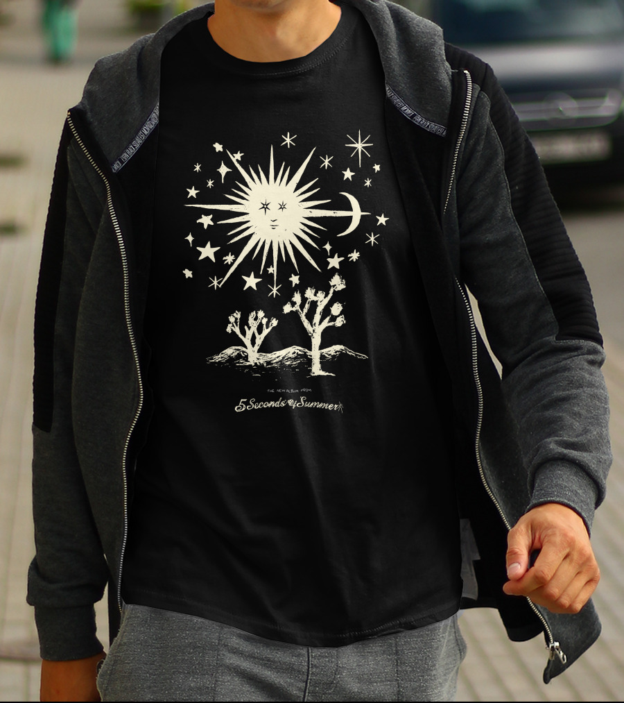5 Seconds Of Summer The New Album Desert Night Sun And Stars T-Shirt