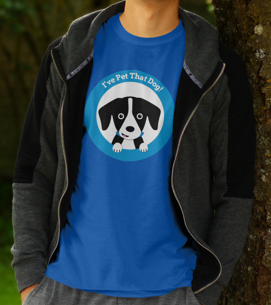 I've Pet That Dog Cute Puppy Circle Weratedogs Merch T-Shirt