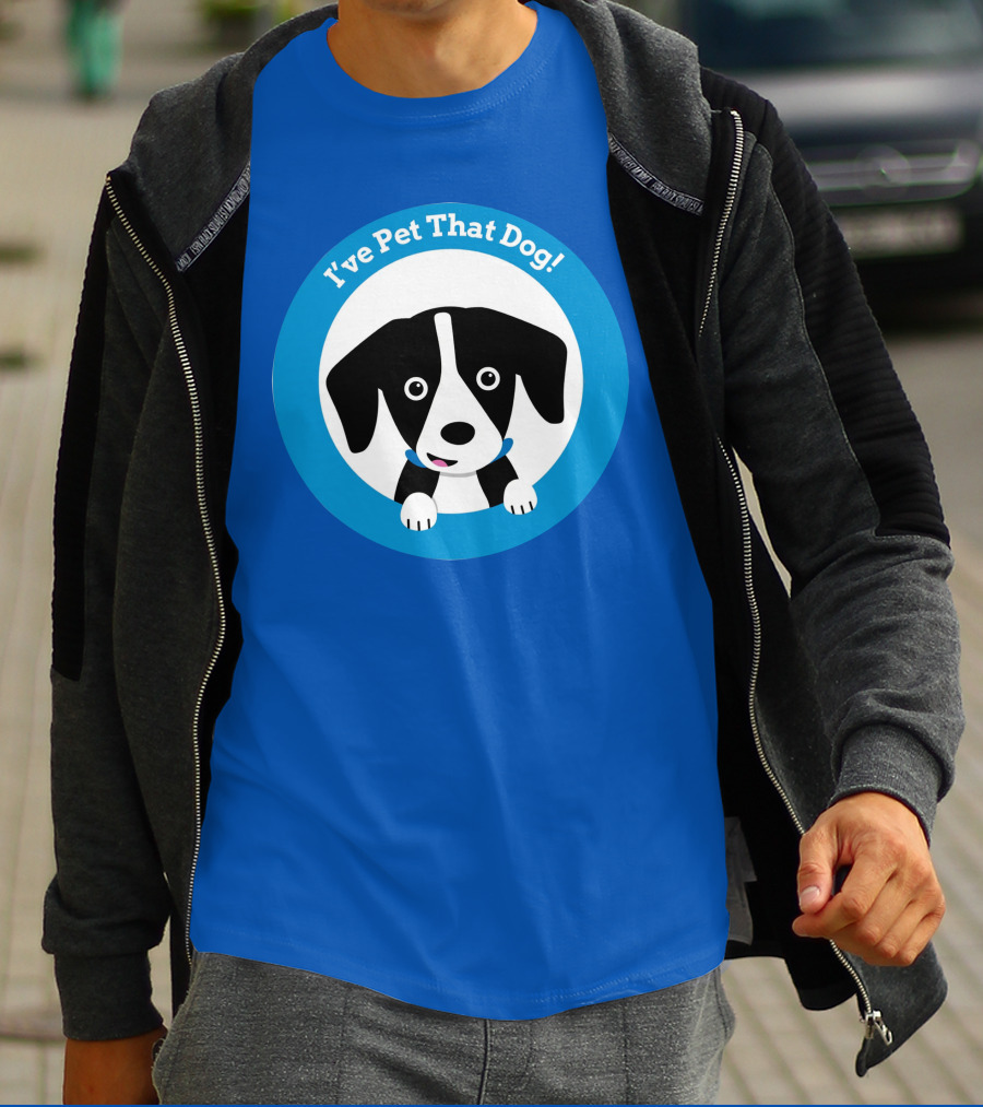 I've Pet That Dog Cute Puppy Circle Weratedogs Merch T-Shirt