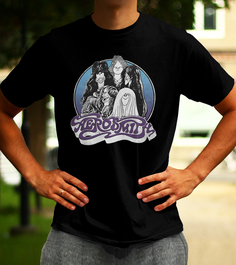 Aerosmith Cartoon Band Members T-Shirt