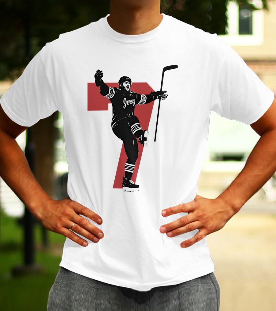 Jersey Number Seven Devils Youth Foundation Dougie Official Hockey Merchandise T-Shirt