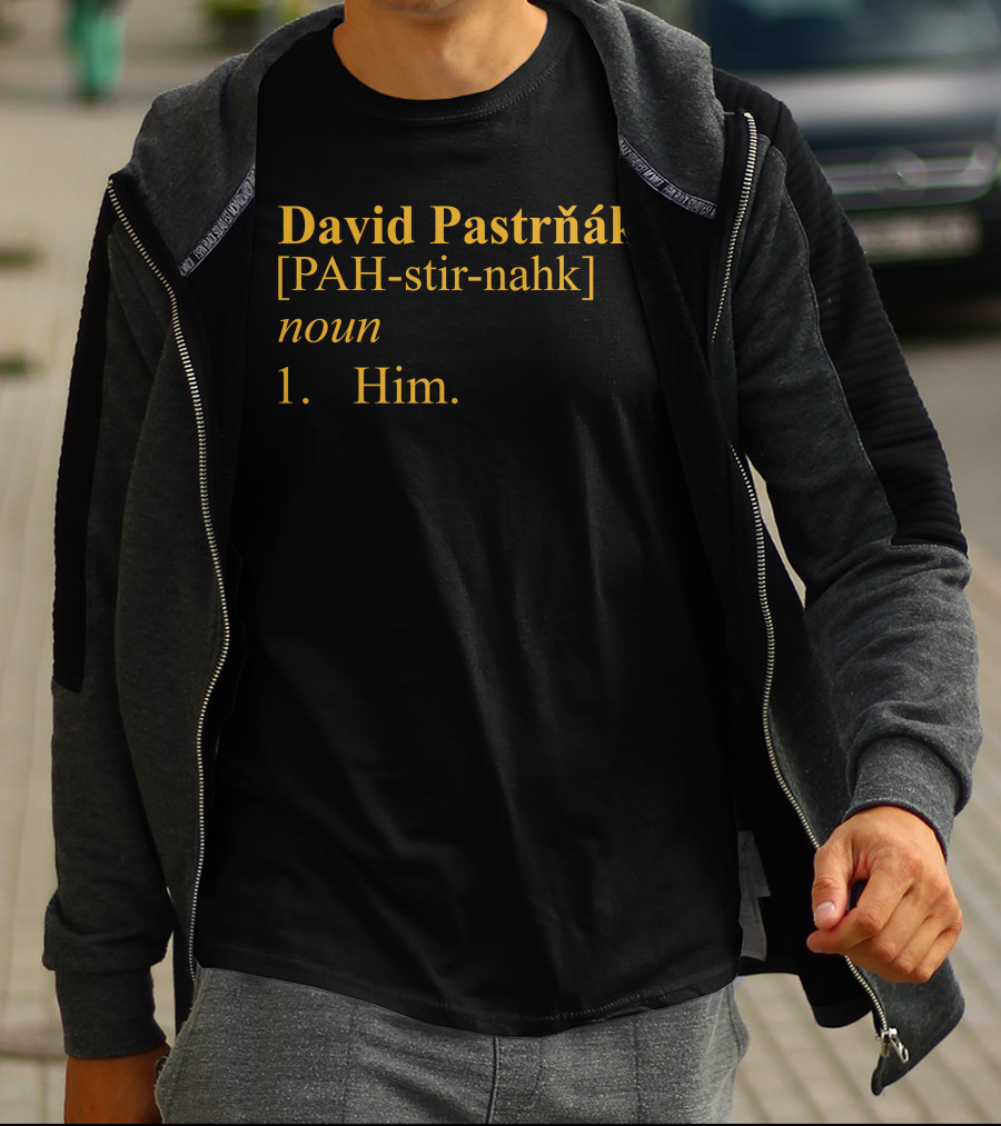 David Pastrnak PAH-stir-nahk Noun Him T-Shirt