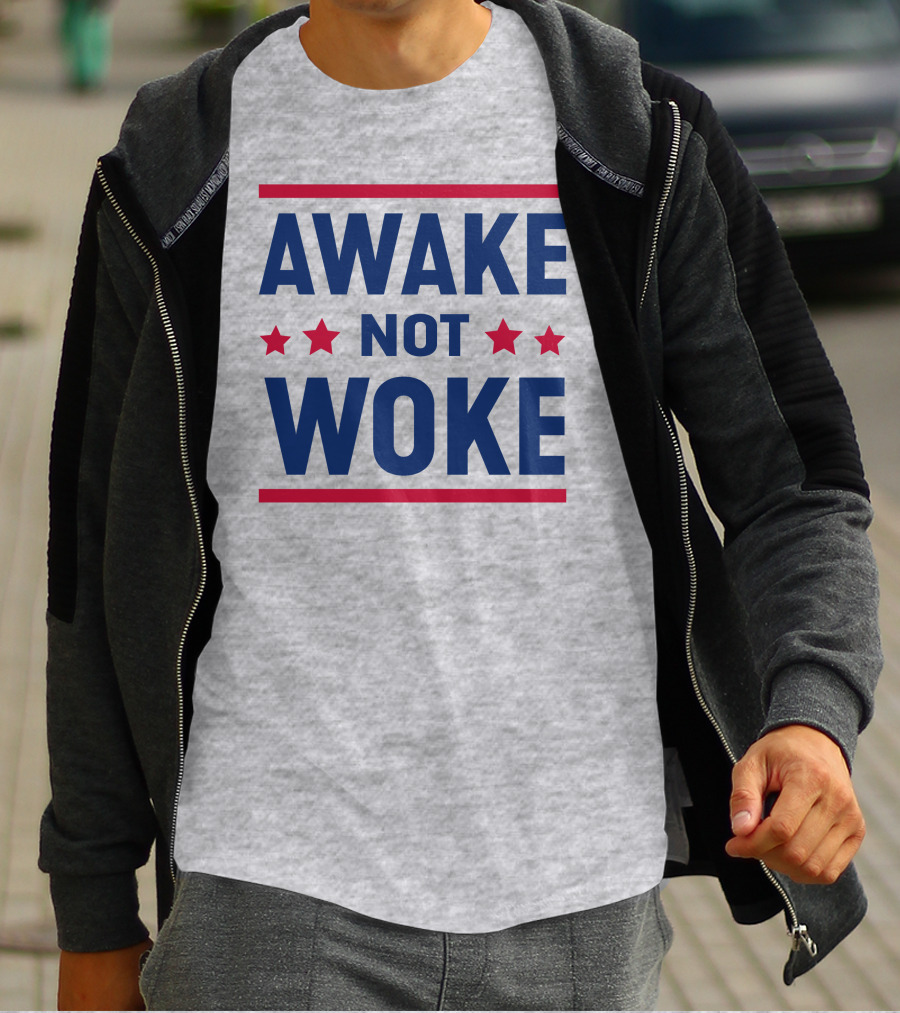 Awake Not Woke Clownworld Merch Stars T-Shirt