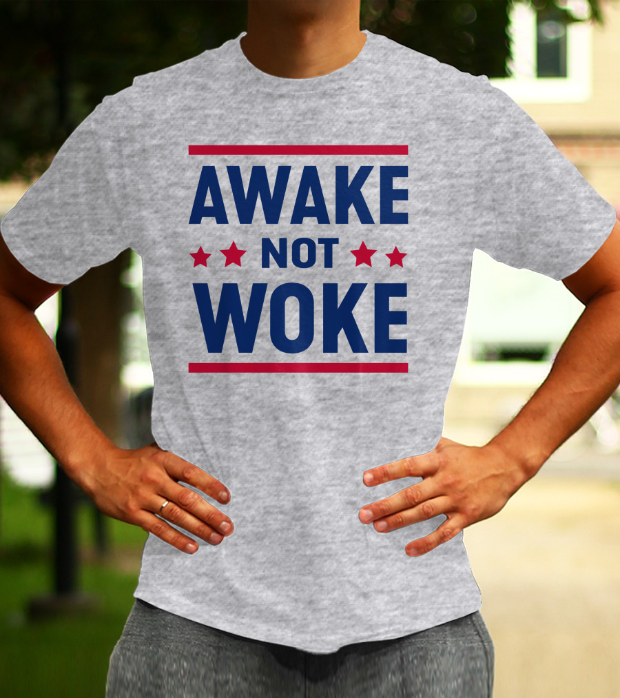 Awake Not Woke Clownworld Merch Stars T-Shirt