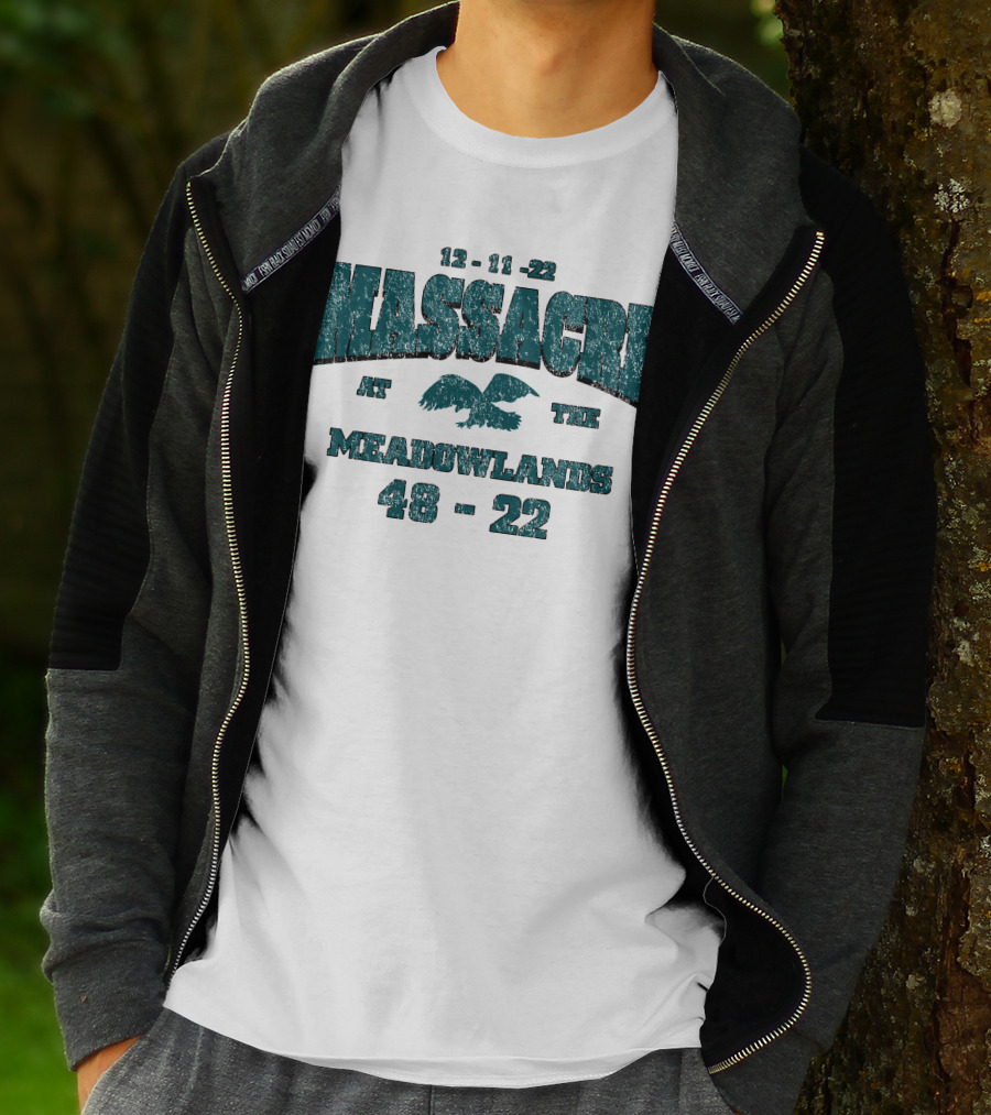 12 11 22 Massacre At The Meadowlands 48 22 Eagle T-Shirt