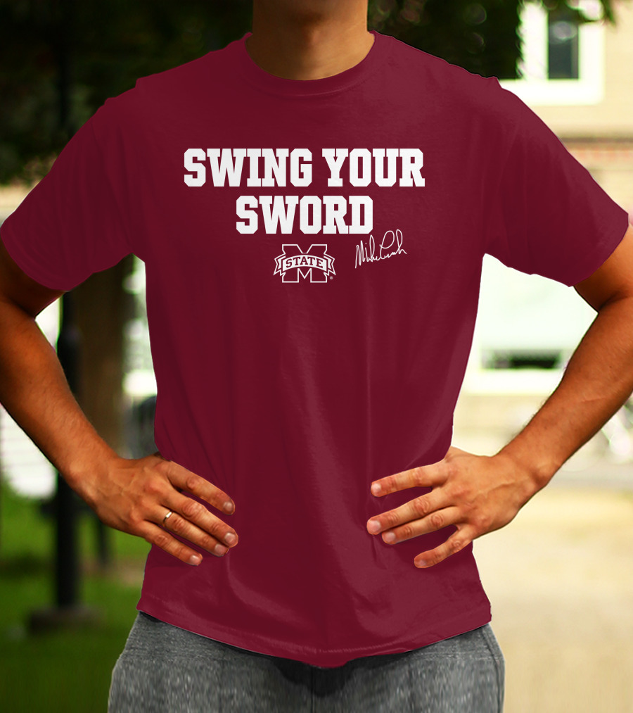 Swing Your Sword Mike Leach M State T-Shirt