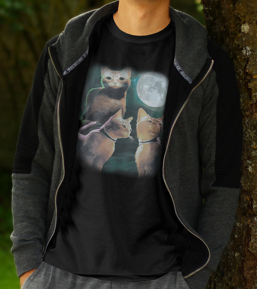 Annapurna Interactive Three Cats Under The Moon T-Shirt