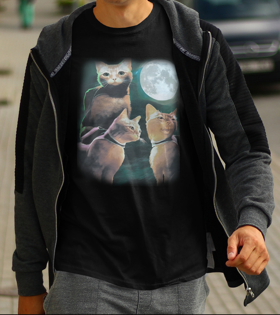 Annapurna Interactive Three Cats Under The Moon T-Shirt
