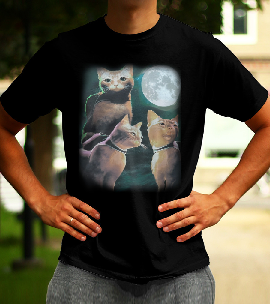 Annapurna Interactive Three Cats Under The Moon T-Shirt