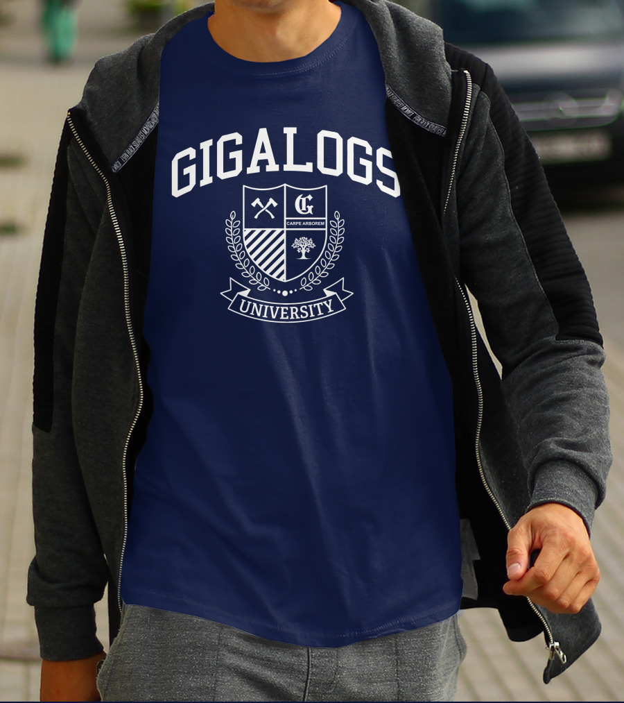 Worldofkeralis Gigalogs University Crest Carpe Arborem T-Shirt