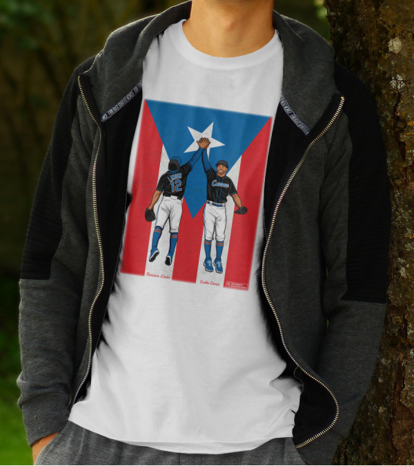 Francisco Lindor Carlos Correa Puerto Rican Baseball Unity T-Shirt