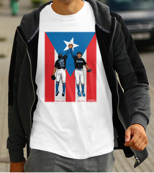 Francisco Lindor Carlos Correa Puerto Rican Baseball Unity T-Shirt