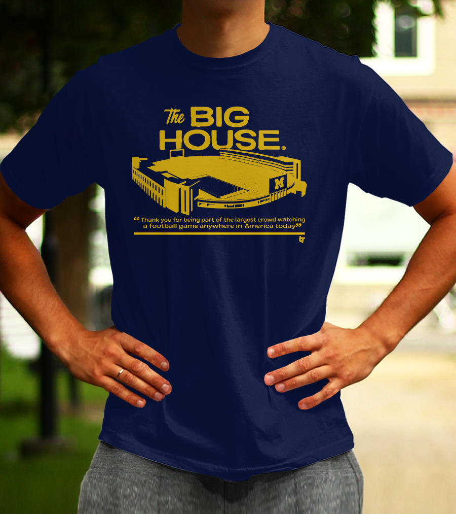 The Big House Michigan Stadium Football Game Crowd T-Shirt