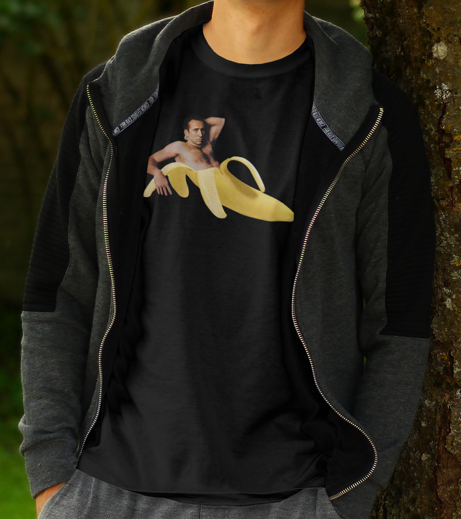 Nicolas Cage Banana Official Peeling Humor T-Shirt