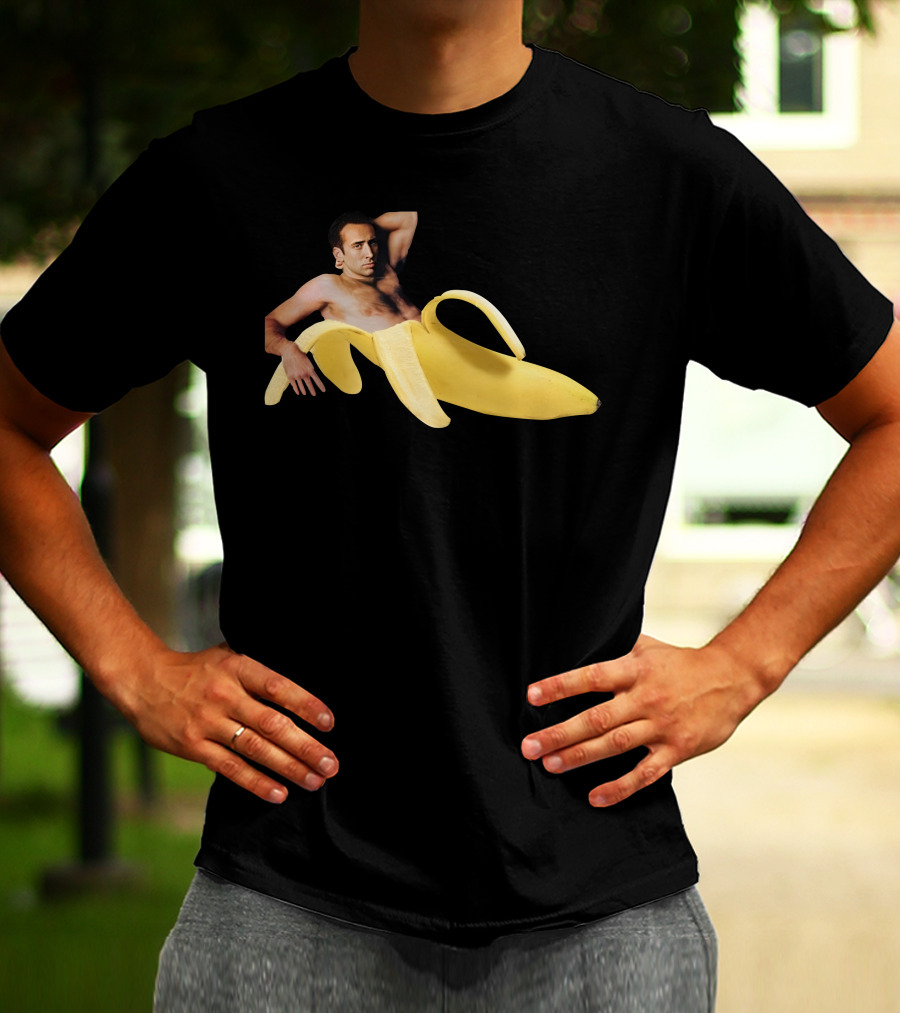 Nicolas Cage Banana Official Peeling Humor T-Shirt