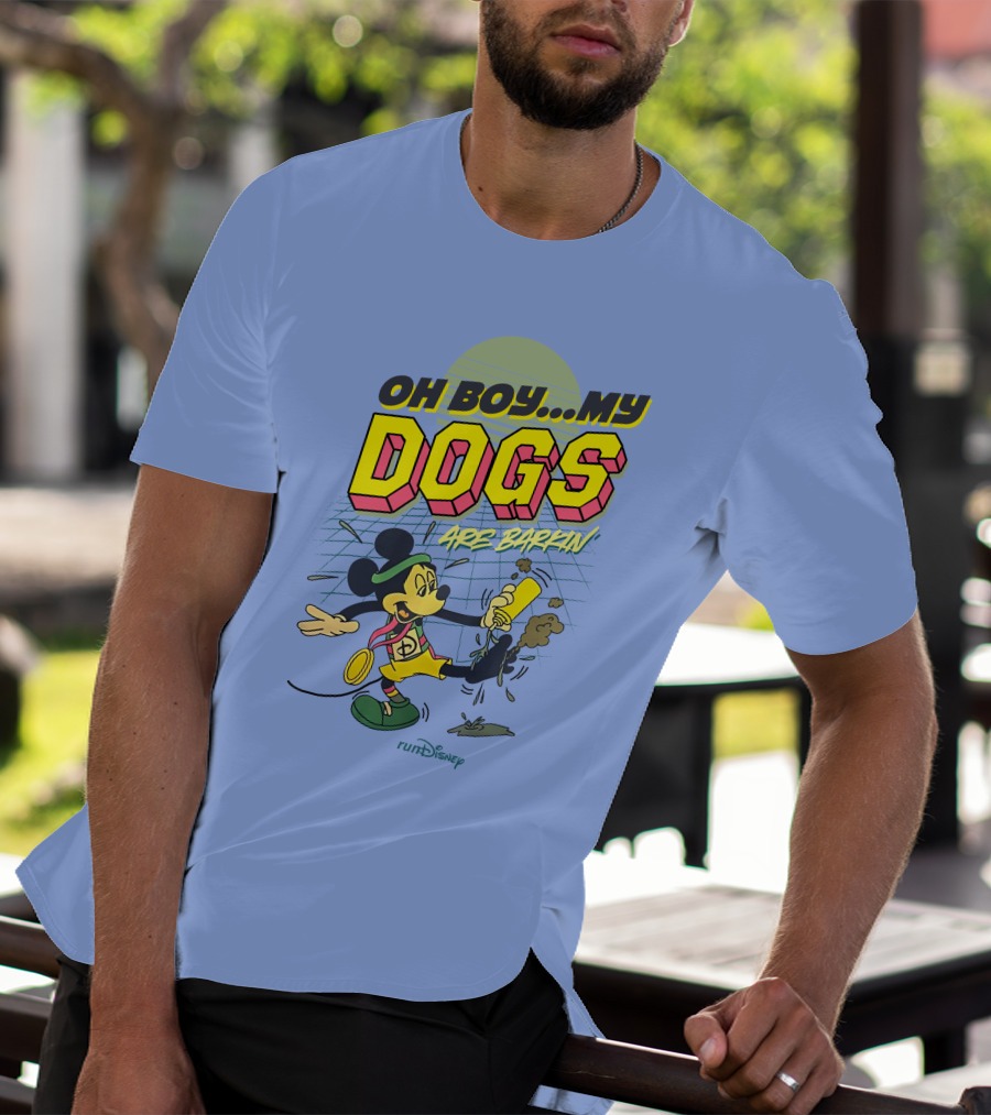 RunDisney Expo Oh Boy My Dogs Are Barkin Rundisney Mickey Mouse T-Shirt