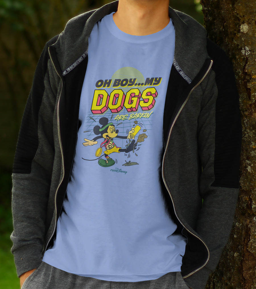 RunDisney Expo Oh Boy My Dogs Are Barkin Rundisney Mickey Mouse T-Shirt