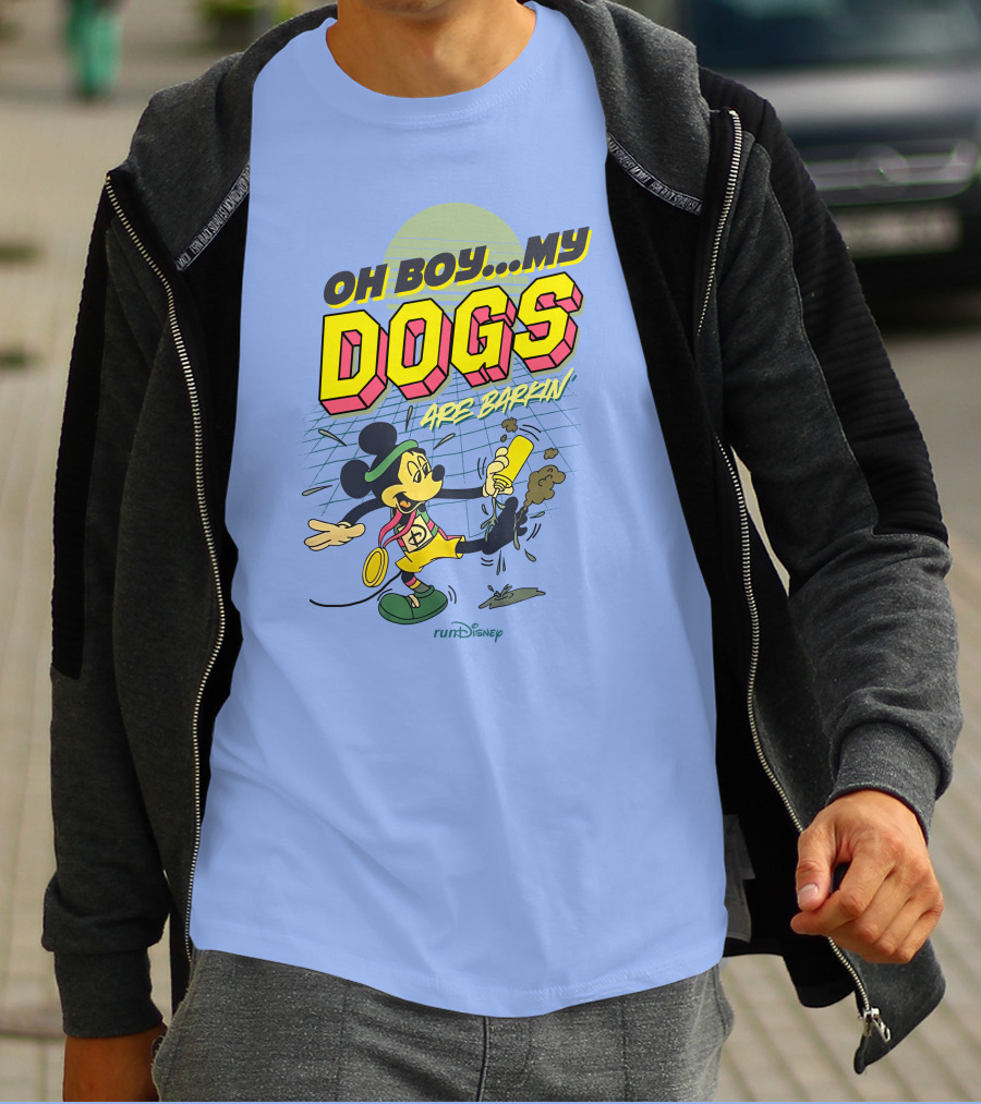 RunDisney Expo Oh Boy My Dogs Are Barkin Rundisney Mickey Mouse T-Shirt