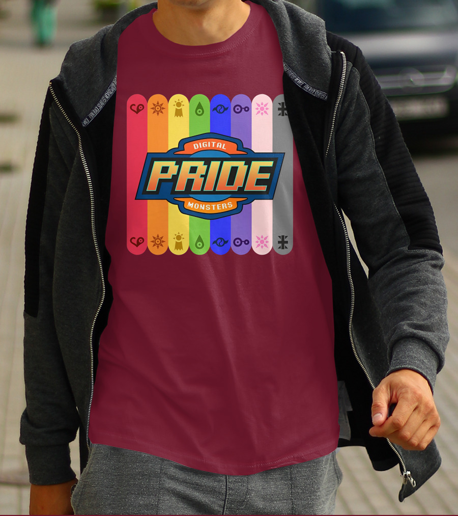 Indigothehimbo Digital Pride Monsters Rainbow Symbol Collection T-Shirt