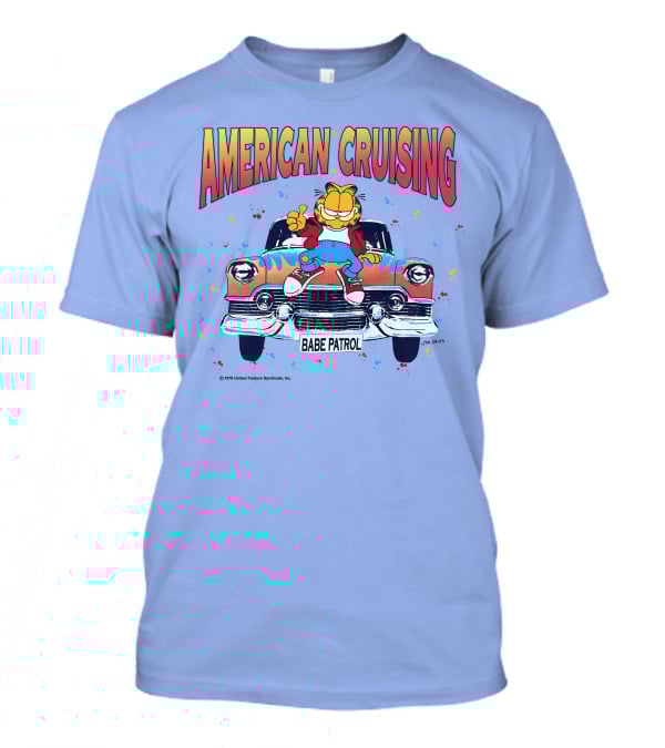 Garfield American Cruising Babe Patrol Vintage Car Vibe T-Shirt