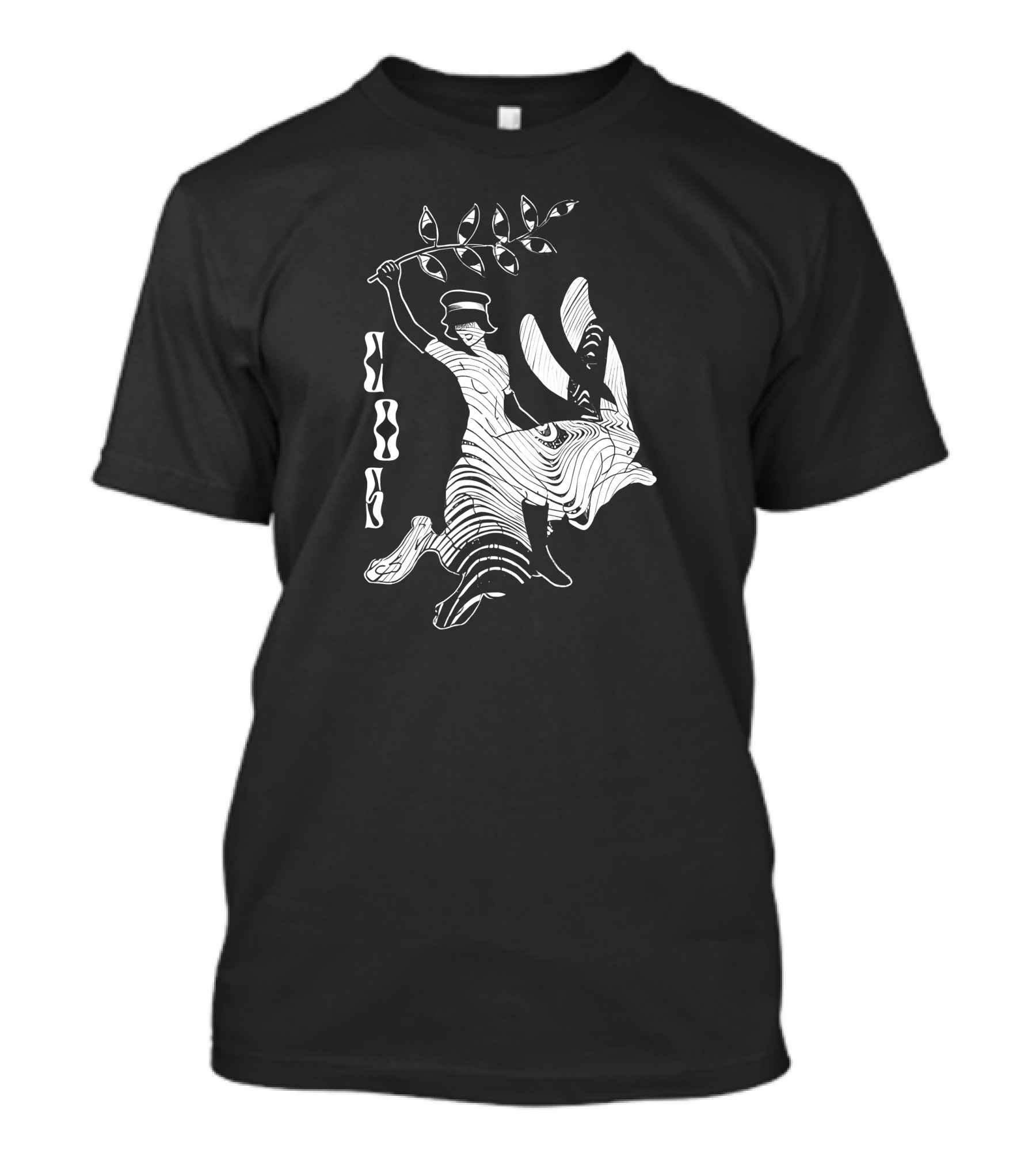 Cossylvan Cos Rider Bigcartel Merch Woman On Rabbit With Branch T-Shirt